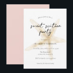 Modern Pink Beach Sweet, 16 Convites de festas<br><div class="desc">Modern Pink Beach Sweet,  16 Convites de festas</div>