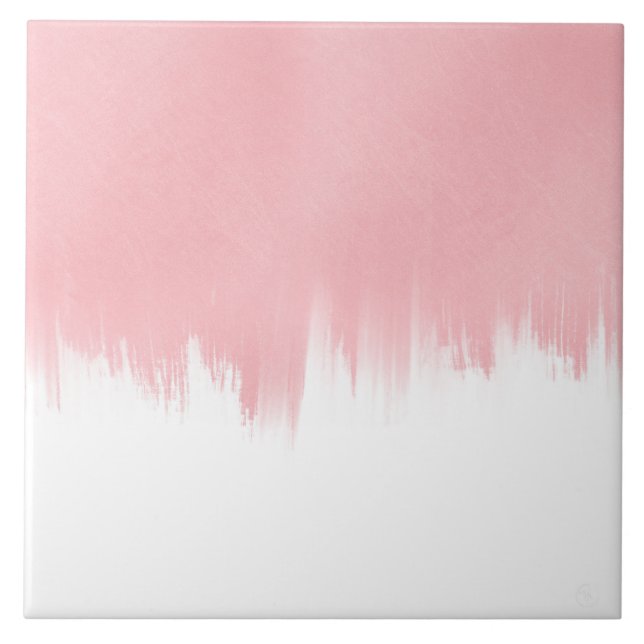 Modern Pink Brush strokes white Design (Frente)