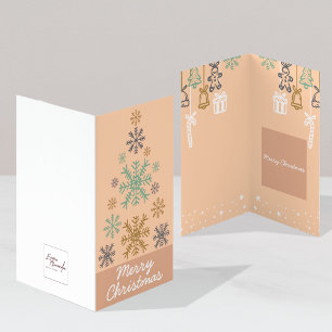 Modern Pink Christmas Cards Pack of 25 