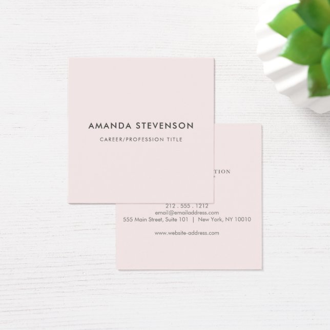 Modern Professional Blush Pink Profile Card (Mesa)
