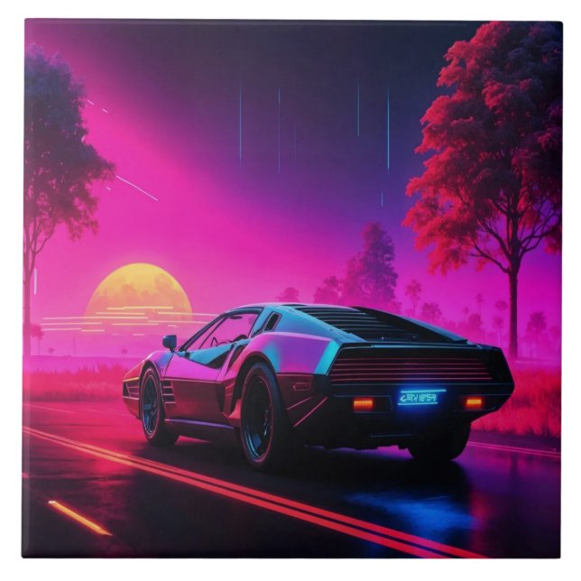 Modern race car art aesthetic automotive decor (Frente)