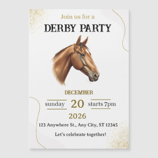 Modern Race Horse Derby Party Invitation