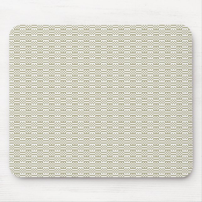 Modern Sage Green Geometric Pattern Mouse Pad (Frente)