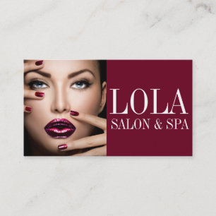 Modern Salon & Spa Makeup Artist Cartão de visita
