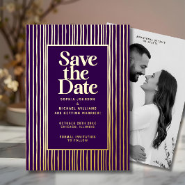 Modern Save the Date Photo Editable Modelo