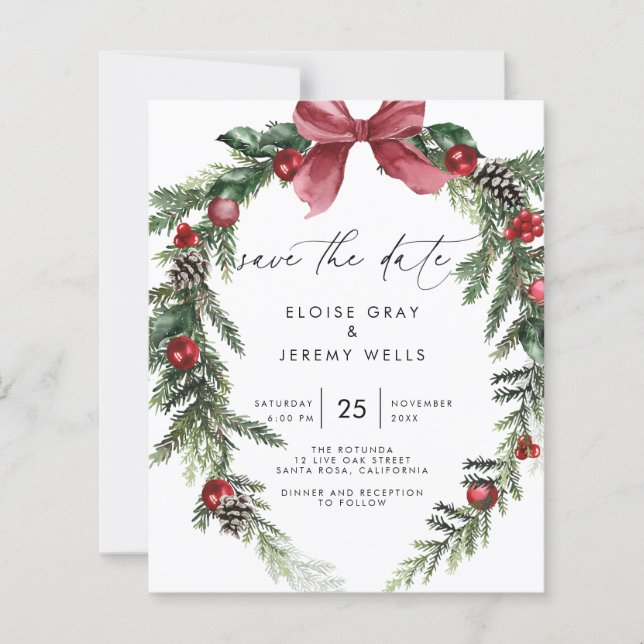 Modern Script Save the Date (Frente)