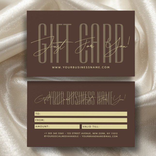 Modern script typography business gift card  (Criador carregado)