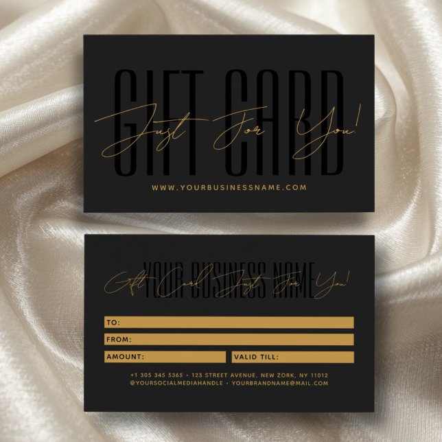 Modern script typography business gift card  (Criador carregado)