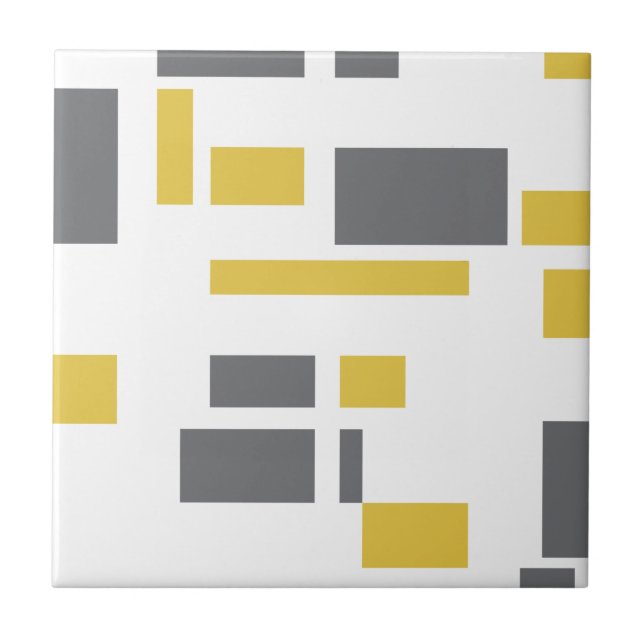 Modern, simple, cool geometric yellow gray pattern (Frente)