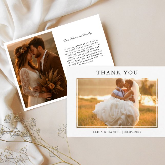 Modern Simple Framed Photo Wedding Landscape (Criador carregado)