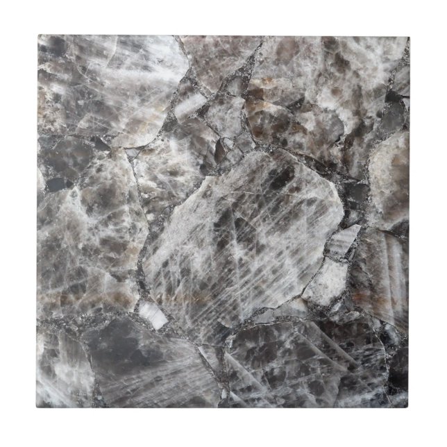 Modern Smokey Quartz Crystal Gemstone Impressão (Frente)