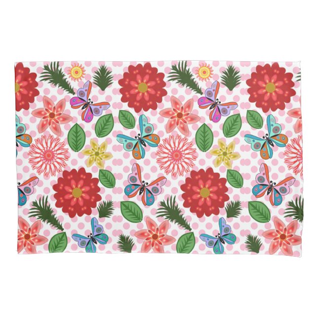 Modern Spring Garden Butterfly Floral  (Frente)