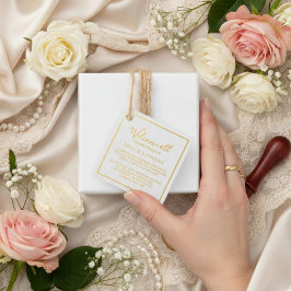 Modern Square Minimalist Favor Wedding 