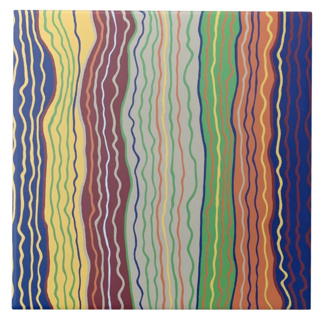 Modern Squiggles 3 6 x 6 Azulejo cerâmico (Frente)
