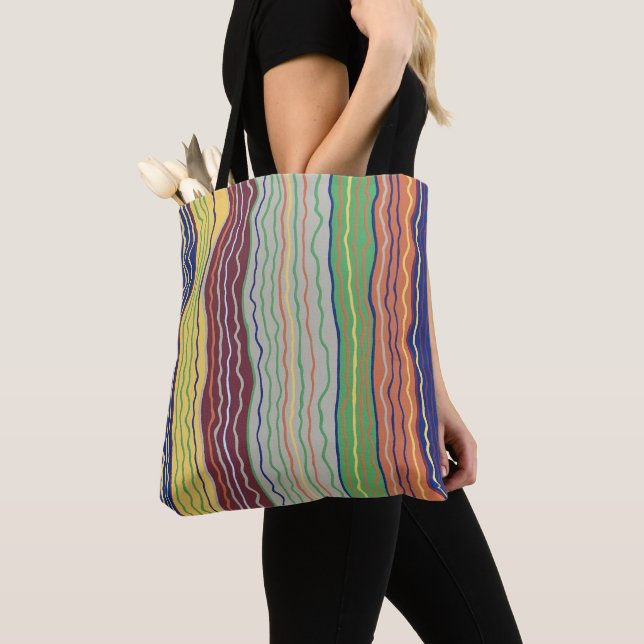 Modern Squiggles 3 Tote Bag (Close Up)