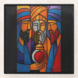 Modern Stained Glass Three Wise Men