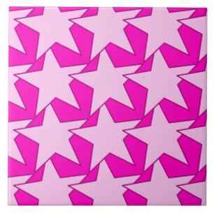 Modern Star Geometric - Fuchsia e rosa-gelo