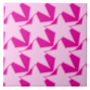 Modern Star Geometric - rosa claro e fuchsia