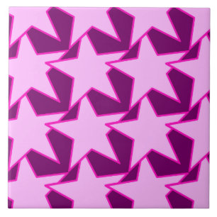 Modern Star Geométrico - rosa e ametista roxo