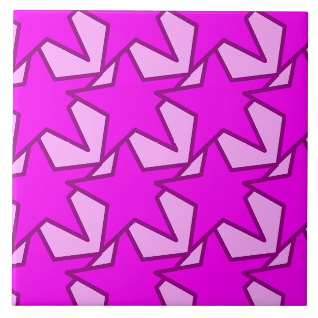 Modern Star Geométrico - violeta e rosa (Frente)