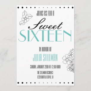Modern Sweet 16 Convite