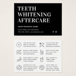 Modern Teeth Whitening Aftercare Instruction Card