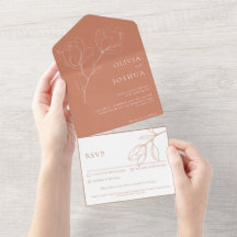 Modern Terracotta Floral Wedding