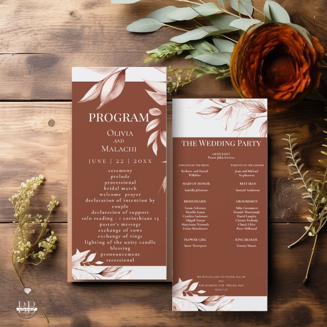 Modern Terracotta - Folhagem Escrita (Criador carregado)