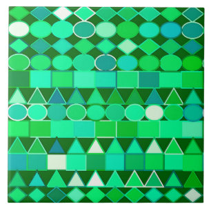 Modern Tribal Geometric, Emerald Green e Aqua