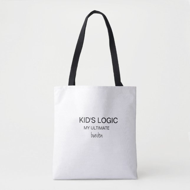 Modern typography tote bag funny humour (Frente)