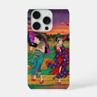 Modern Ukiyo-E Pop Art: Vibrant Rain Walk Edition 