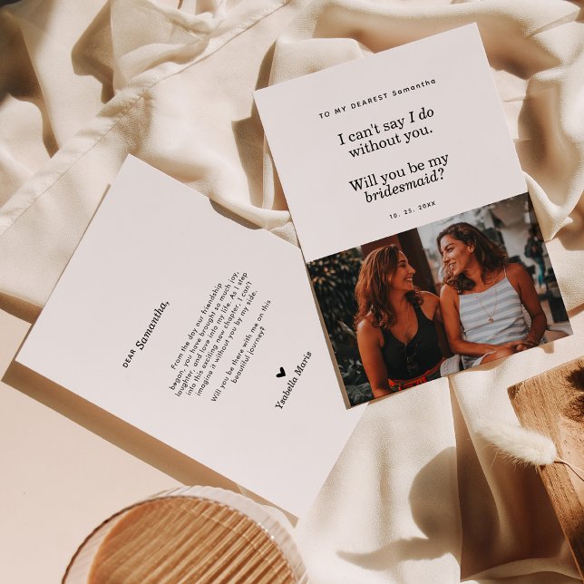 Modern Você Será Meu Cartão com fotos Da Bridesmai (Criador carregado)