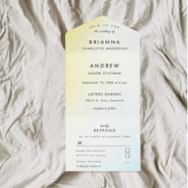 Modern Watercolor All In One Einladung