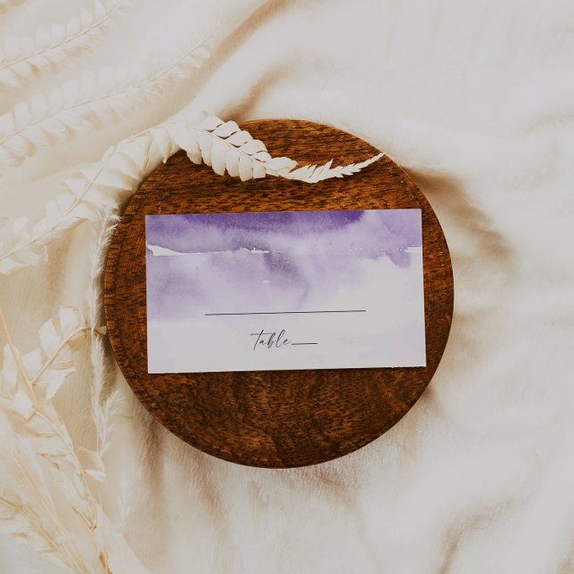 Modern Watercolor | Cartão de Localidade Plana Púr (Criador carregado)