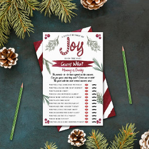 Modern Watercolor "Joy" Candy Cane Chá de fraldas
