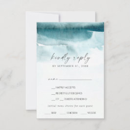 Modern Watercolor | Placa RSVP de Escolha do Menu