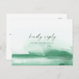 Modern Watercolor | RSVP de Escolha do Menu Verde