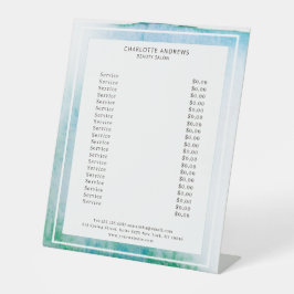 Modern Watercolour Abstrakt Weiß Blau