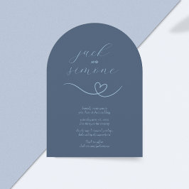 Modern Wedding | Arch convites | Azul Escuro