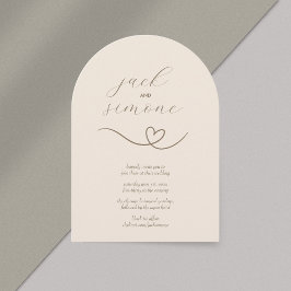 Modern Wedding | Arch convites | Neutro claro