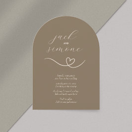 Modern Wedding | Arch convites | Neutro escuro