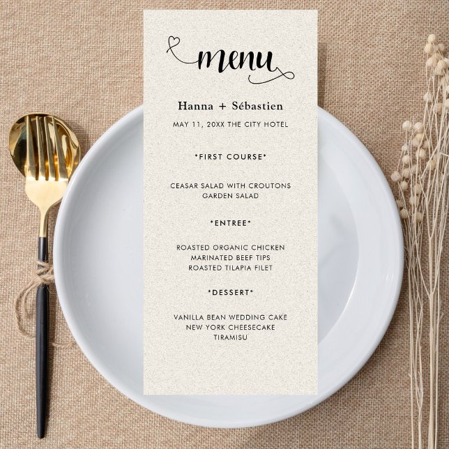 Modern  Wedding Menu (Criador carregado)