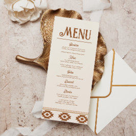Modern Western Wedding Menu