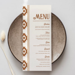 Modern Western Wedding Menu