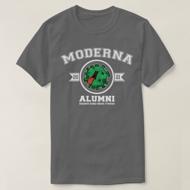 Moderna Alumni Para Camisas Escuras (Frente do Design)