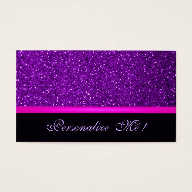 Moderna Contemporânea Roxo Trendy Girly Glitter (Frente)