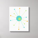 Moderna do século médio atômico Canvas de 11" x 14<br><div class="desc">Esta arte moderna de canvas de starburst atômica apresenta uma estrela atômica numa combinação de 3 cores populares no 20 do médio - Azul,  verde e laranja. Isso vai fazer uma adição encantadora ao seu retrato chamado lar.</div>