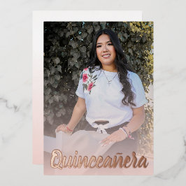 Moderna Dusty Rosa Rosa Dourada Quinceanera