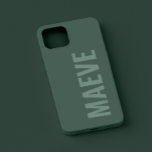 Moderna e mínima tipografia sage verde elegante<br><div class="desc">Moderno mínimo de tipografia feminina verde elegante design de capa de telefone personalizada simples e única.</div>
