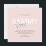 Moderna Tipografia Bat Mitzvah<br><div class="desc">Este moderno convite de festas bat mitzvah apresenta seu nome definido em uma fonte em negrito com seu nome do meio e um coração na tenda tipografia manuscrita sobre um fundo rosa pálido. A placa de convite reverte para um plano de fundo de aquarela cor-de-rosa complementar com um x e...</div>